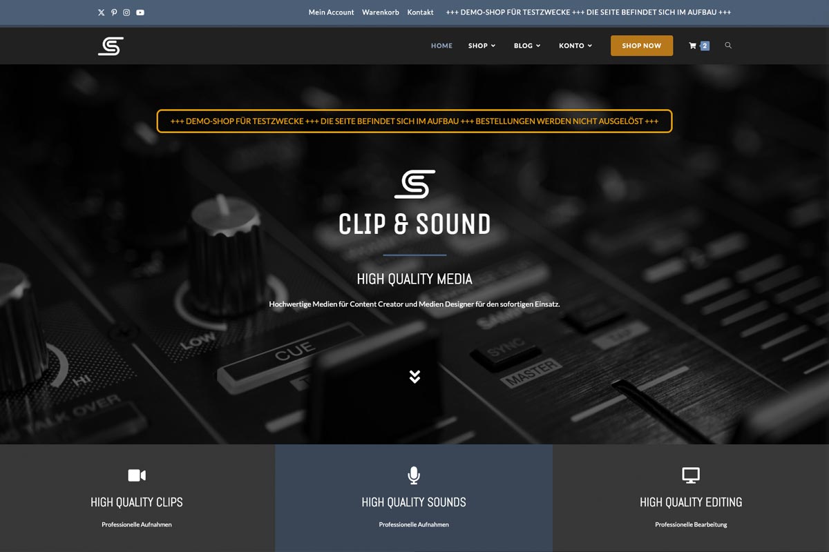 Calmety – WordPress & Elementor Projekt
